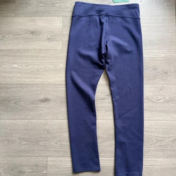Halara High Waisted Split Hem Cropped Leggings Navy Blue Size M - Picture 5 of 5